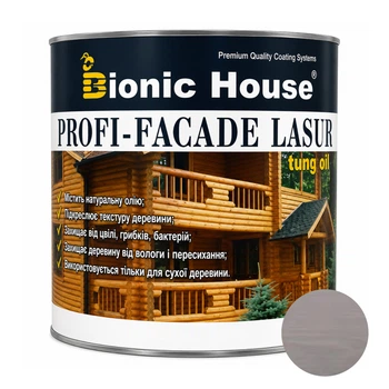 Фарба для дерева PROFI-FACADE LASUR tung oil 1л Попіл