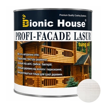 Фарба для дерева PROFI-FACADE LASUR tung oil 2,8 л Білий