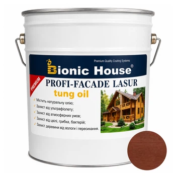 Фарба для дерева PROFI-FACADE LASUR tung oil 10 л Марсала