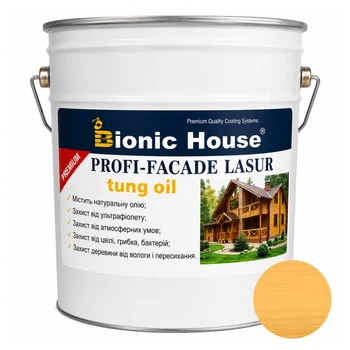 Фарба для дерева PROFI-FACADE LASUR tung oil 10 л Світлий дуб