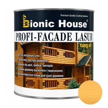 Фарба для дерева PROFI-FACADE LASUR tung oil 1л Світлий дуб