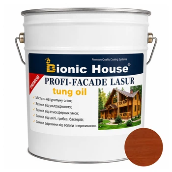 Фарба для дерева PROFI-FACADE LASUR tung oil 10 л Каштан