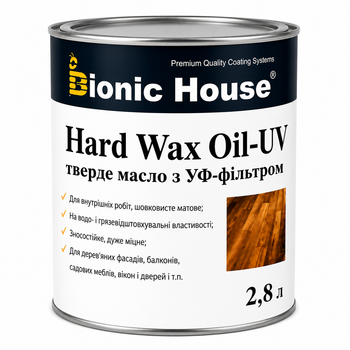 Олія для підлоги з твердим воском и УФ-фильтром HardWax Oil UV 2,8 л Безбарвний