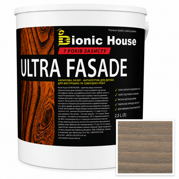 Фарба для дерева фасадна ультрастійка ULTRA FASADE Bionic-House 10л Вільха