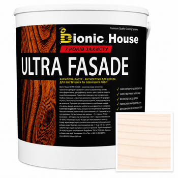 Фарба для дерева фасадна ультрастійка ULTRA FASADE Bionic-House 0,8л Жасмін