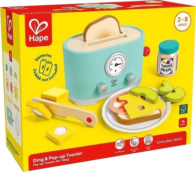 Игровой набор Hape Тостер 15 элементов (6943478046917)