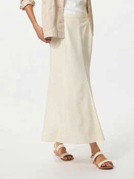 Юбка длинная летняя женская Uniqlo 366905472 M Молочная (1159864386)