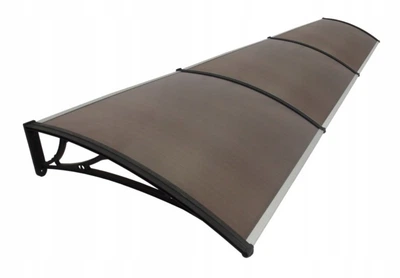 Навес козырек для двери, балкона из поликарбоната Metal-gum KlasK80x300 300 х 80 см Коричневый