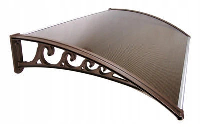 Навес козырек для двери, балкона из поликарбоната Metal-gum KlasK60x100 100 х 60 см Коричневый