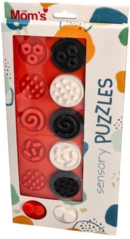 Kontrastowe puzzle sensoryczne Mom's Care Kółeczka XL 46841 (5907784468413)
