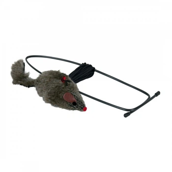Игрушка для котов Trixie Мышь на удочке Trixie Mouse for Doorframes 8см/190см TX-4065