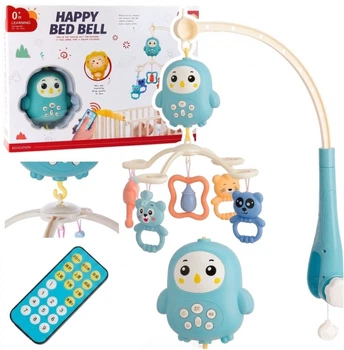 Карусель на кроватку LeanToys музыкальная с погремушками 08779 (5905991087793)