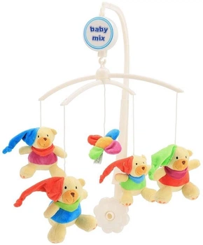 Карусель на ліжечко Baby Mix Ведмедики в нічних ковпаках 86110 (5904378861100)