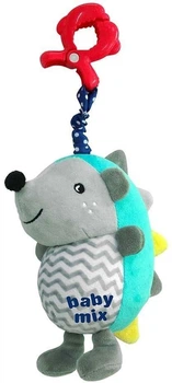 Подвеска на коляску Baby Mix плюшевый ёжик с музыкальным механизмом Blue-Gray 91668 (5902216916685)