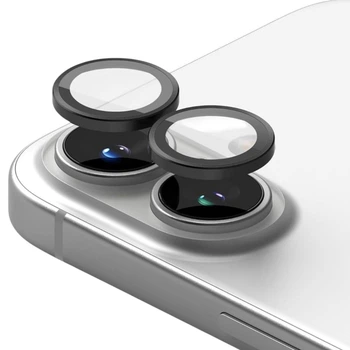 Защитное стекло на камеру iPhone 16 / iPhone 16 Plus Black (ЕС-2191I16BL)