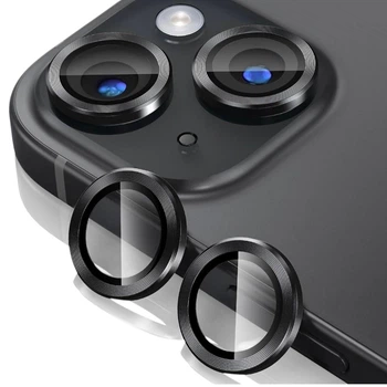 Защитное стекло на камеру iPhone 15 / iPhone 15 Plus глянцевый черный (ЕС-2267I15D5)