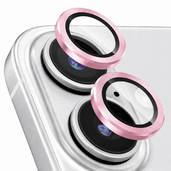 Защитное стекло на камеру iPhone 16 / iPhone 16 Plus глянцевый розовый (ЕС-2267I16D3)