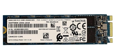 Накопитель SSD Sandisk M.2 Sata 256Gb X600 M.2 2280 (SD9TN8W-256G-1016) Б/у