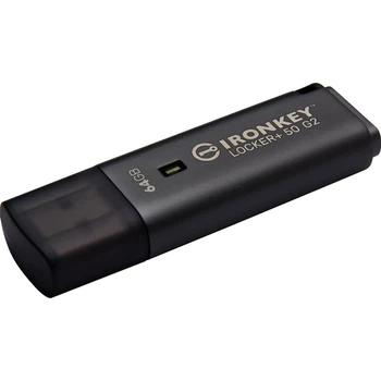 Флеш-накопичувач Kingston 64GB USB 3.2 Type-A Gen1 IronKey Locker+ 50 G2 (IKLP50G2/64GB)