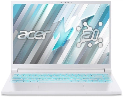 Ноутбук ACER Nitro V 14 AI (NH.QW4EP.004), AMD Ryzen AI 7 350 / 14.5″ / 165 Гц / RAM 16 ГБ DDR5 / SSD 1 ТБ / AMD Radeon 860M + RTX 5060 / Без ОС / Білий