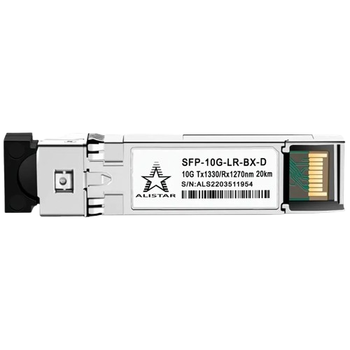 Модуль ALISTAR SFP-10G-LR-BX-D для коммутаторов SFP+ 10G BASE-BX 1SM WDM LC 20KM TX1330/RX1270nm