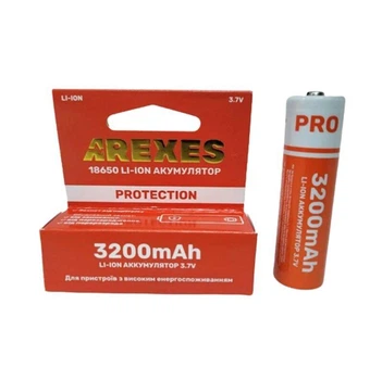 Аккумулятор Arexes 18650 Li-Ion 3200 mAh, 3.7v orange