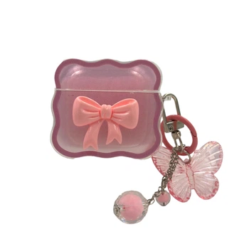 Чохол для гарнітури AirPods 4 Charm Butterfly/Bow Pink