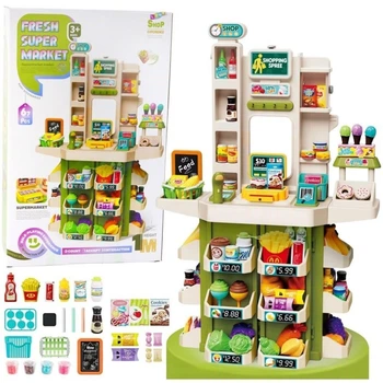 Игровой набор LEAN Toys Супермаркет интерактивный 67 элементов 23363 (5905991070795)