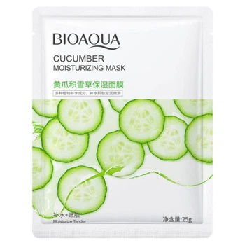 Тканевая маска для лица с экстрактом огурца Bioaqua Cucumber Moisturizing Mask, 25 г