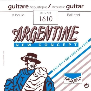 Струни для акустичних джипсі джаз гітар Savarez Argentine 1610, 10-45 Ball End (R119458)