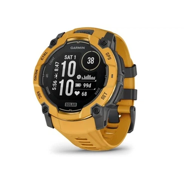 Смарт-часы GARMIN Instinct 3 50mm Solar Sunburst with Sunburst/Gray Band (010-02935-02/42)