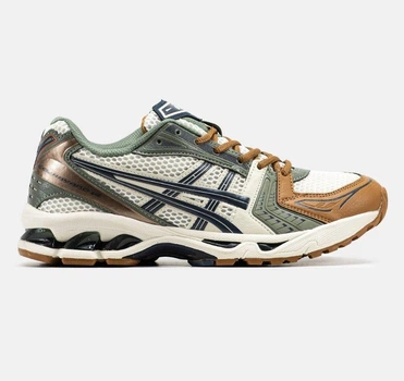 Чоловічі кросівки Asics Gel-Kayano 14 Vanilla Tarmac ретро бігові кросівки гель каяно 14 коричнево-зеленого кольору розмір 42.5