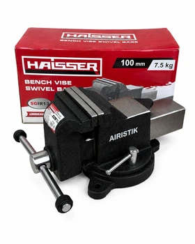 Тиски поворотные SG Iron Haisser 100 мм 7.5 кг.Тиски станочные 47138