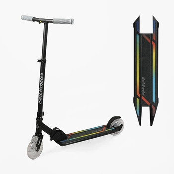 Двухколесный самокат Best Scooter L-10627 со светящимися PU колесами 145 мм, LED-подсветкой деки и вилки, городской самокат для детей и подростков