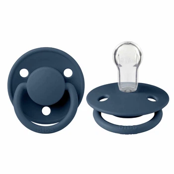 Соска пустушка Bibs De Lux Silicone Steel Blue 0-36 міс силіконова
