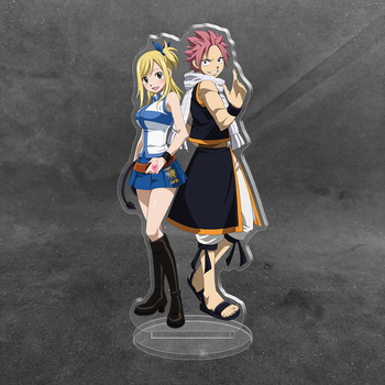 Акриловая коллекционная фигурка Аниме: Fairy Tail Сказка о хвосте феи Люси Хартфилия и Нацу Драгнил 15 см