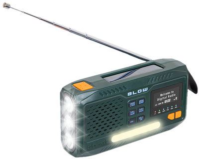 Radio przenośne Blow analogowe/cyfrowe solarne na korbkę AM FM DAB BT RA19 (5900804155249)