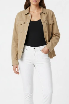 Джинсова сорочка OVERSIZED ANAN Бежева XL/2XL (82140)