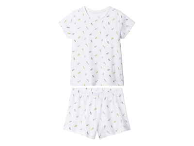 Пижама (футболка и шорты) для девочки Lupilu LIDL 459762 110-116 см (4-6 years) Белый