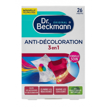 Серветки-пастки Dr. Beckmann 3 в 1 для вловлювання кольорів, 26 шт