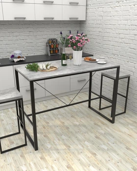 Барный стол в стиле лофт EcoLoft Вертон DSP-1469-10 Бетон Миллениум