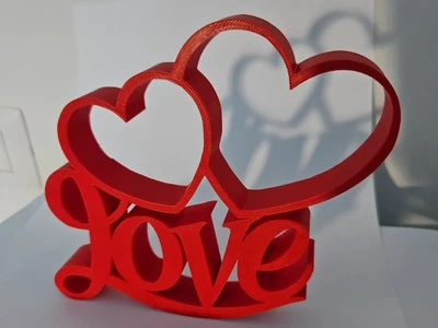 Статуетка 'Love' з двома серцями для інтер'єру. Aivory