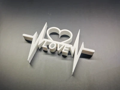 Фігурка кардіограма кохання з написом Love та серцем. Aivory