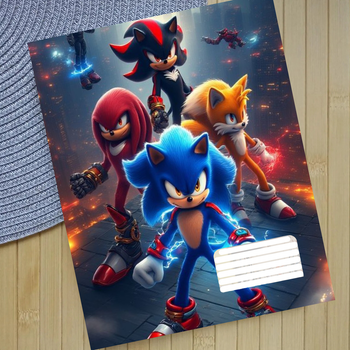 Тетрадь Соник Sonic на скобе 18 листов линия (32733)
