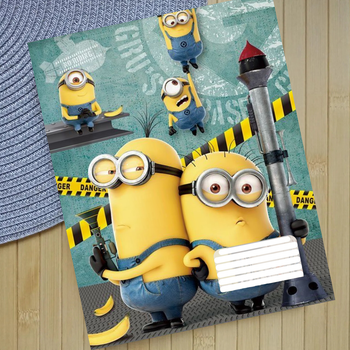 Тетрадь Миньоны Minions в клетку 18 листов (29537)