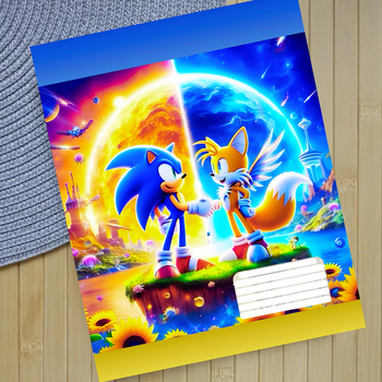 Тетрадь Соник Sonic на скобе 18 листов линия (32717)