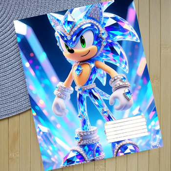 Тетрадь Соник Sonic в клетку 18 листов (29567)