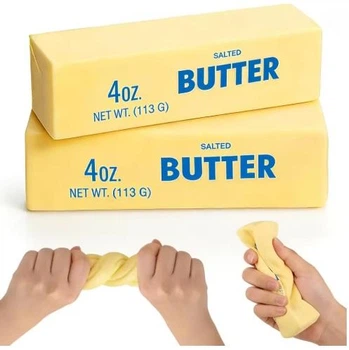 Сливочное масло сквиш 13см Butter игрушка антистресс кусок сливочного масла, баттер сквиш but13