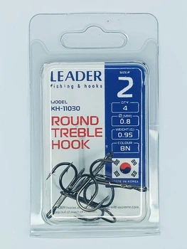 Трійник Leader ROUND TREBLE № 2 (4 hooks)