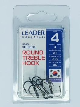 Трійник Leader ROUND TREBLE № 4 (4 hooks)